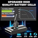 6000mAh Battery Replacement Compatible with Dyson V8 Animal, Absolute, Fluffy, Ecovoltix Battery for SV10 Vacuum Cleaner - Image 4