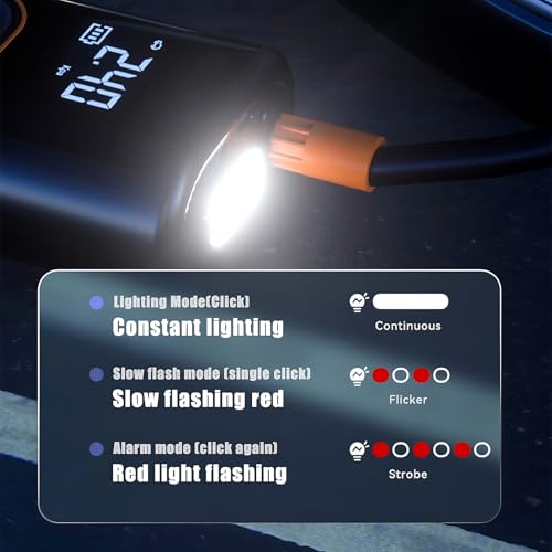 Image of Tire Inflator Portable Air Compressor, 160 PSI Electric Air Pump with Digital Display, LED Lights and 4000mAh Rechargeable Battery for Cars, Bikes, Motorcycles, Balls, Ideal for Men Husband & Fathers