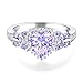 RANDES Alexandrite Engagement Promise Ring Light Purple Heart Rings for Women 925 Sterling Silver Butterfly Ring June Birthstone Anniversary Ring Size 7