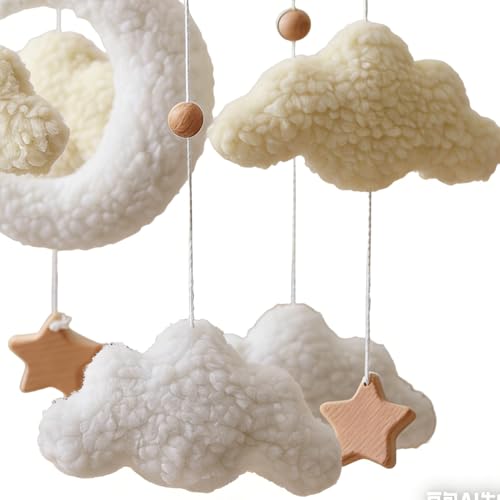 Mobile pour bébé avec étoiles en bois rotatives décoratives - 7