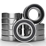 10 PCS 6005-2RS Double Rubber Seal Bearings 25x47x12mm, Pre-Lubricated and Stable Performance and Cost Effective, Deep Groove Ball Bearings. (6005- RS)