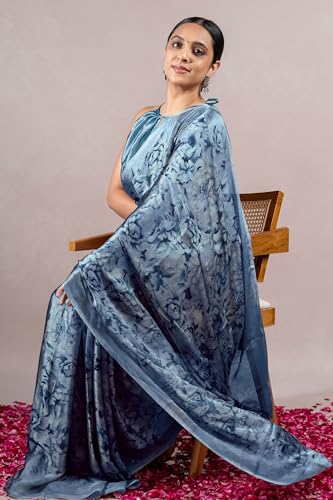Image of MIRCHI FASHION Saree for Woman Chiffon Floral Printed | Lightweight All-Day Comfortable Women's Sari with Unstitched Blouse Piece (Available in 30 Colors)