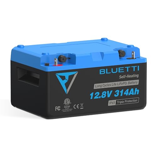 BLUETTI 12.8V 314Ah LiFePO4 Battery with Bluetooth, 4019Wh Battery Backup with Bulit-in 310A BMS,...