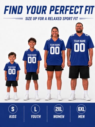 Image of Custom Replica Football Jersey with Name Number Logo