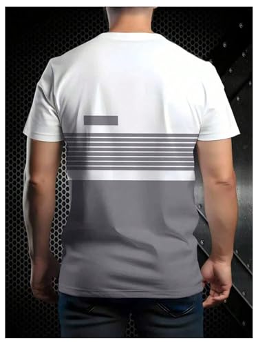 Image of RoseSeek Men's Color Block Short Sleeve Tee Shirts Casual Crewneck T Shirt Trendy Summer Tops