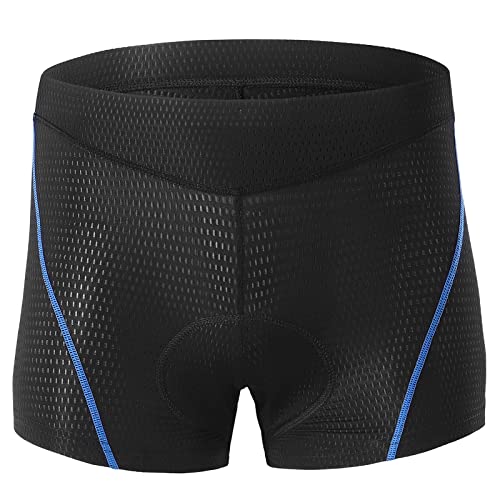 Changxi Cueca de bicicleta masculina acolchoada 3D BTT pa ciclismo e ciclismo Shorts pa ciclismo