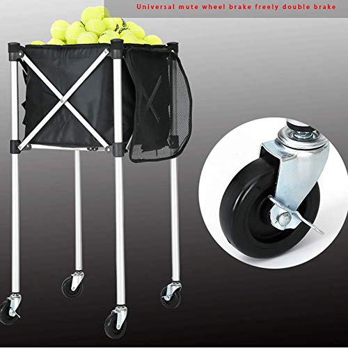 image for AKOZLIN Tennis Ball Hopper with Wheels Holds 150 Balls Tennis Ball Car