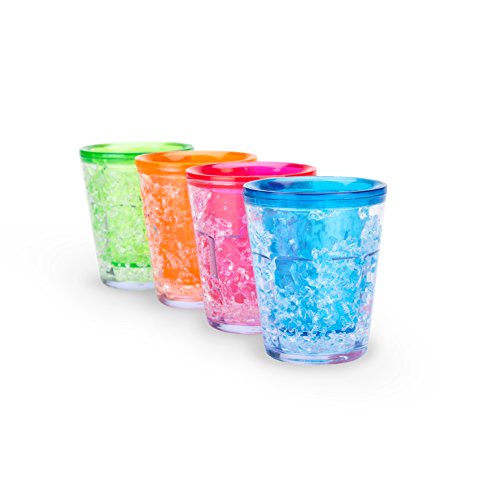 1 4462 Snow Bow Freezable Shot Glass (Set of 4), Assorted