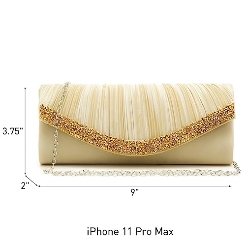 Image of Dasein Women's Rhinestone Evening Clutch Purse, Formal Bag