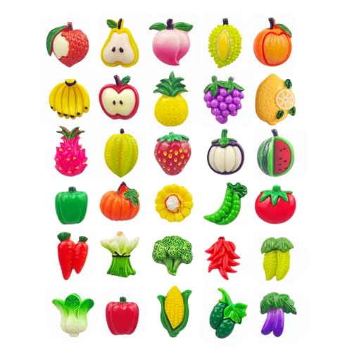 Set de 30 imanes decorativos de resina para refrigerador