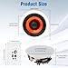 Herdio 8'' Bluetooth in Wall in Ceiling Speakers 800W 2-Way Flush Mount Speakers System with Wall Amplifier Receiver for Home Theater Office (2 Pairs, Paintable-Grille)