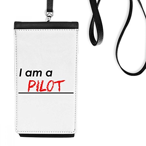 Sac à main en cuir suspendu noir idée cadeau originale avec citation humour faux pilote
