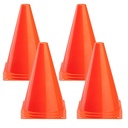 CARTMAN 9 Inch 12 Pack Plastic Agility Training Cones, Soccer Field Markers by CARTMAN - Used condition - US$9.74
