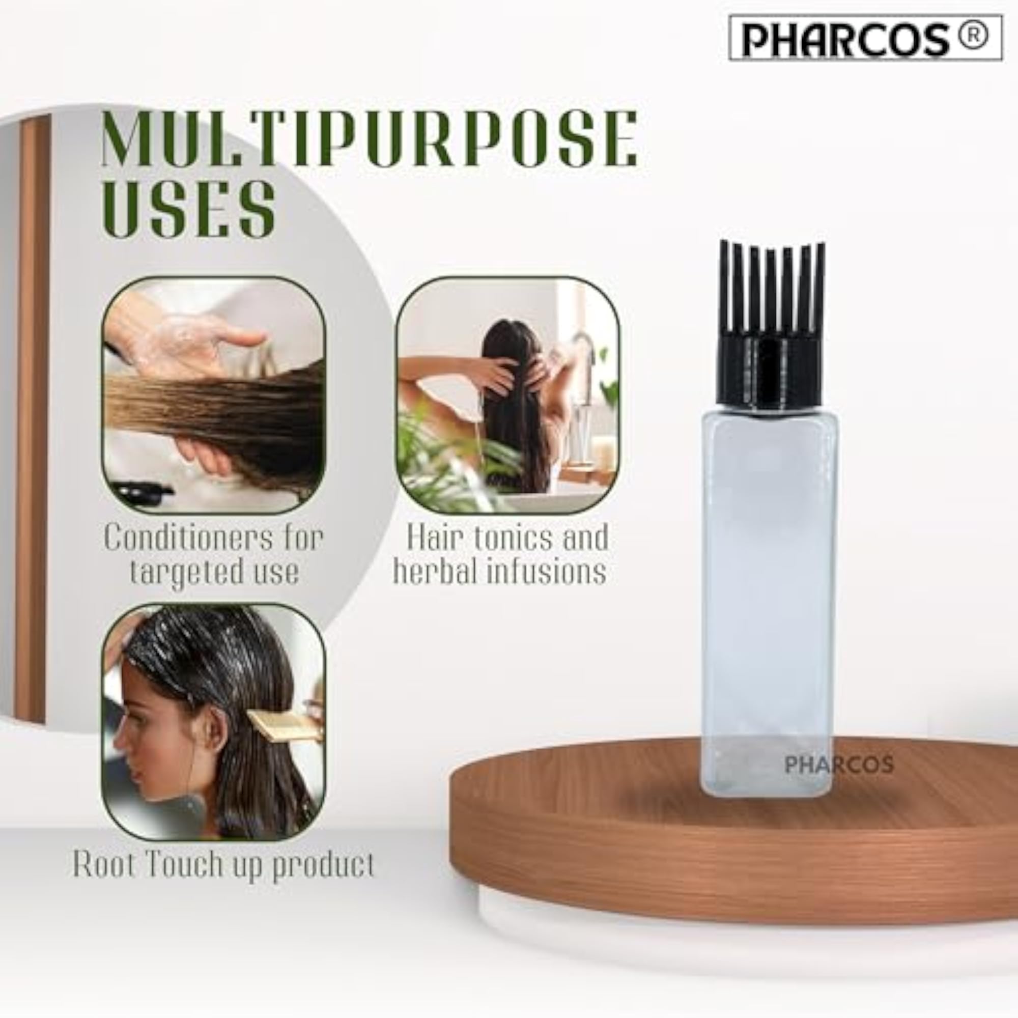 Hair Root Applicator Bottle with Flip Top Cap, 100ml