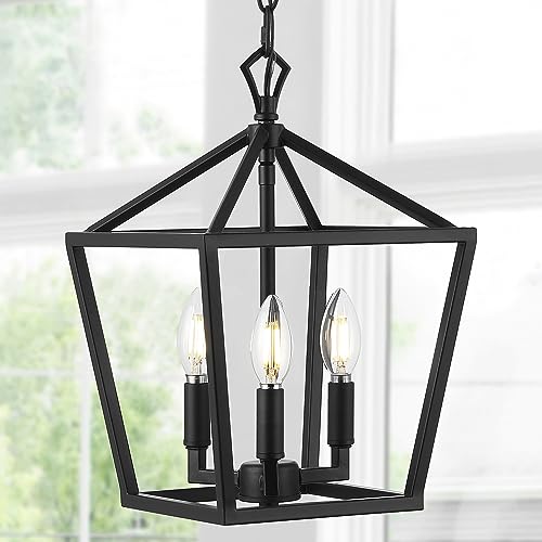 Image of JONATHAN Y Ojai Pagoda Pendant Lantern 10 inch, Oil Rubbed Bronze