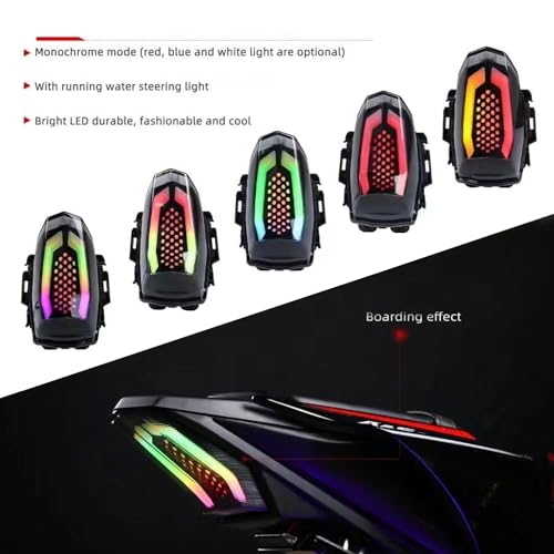 Image of Vagary Yamaha R15 V3, V4, R15M Light With Flowing Turn Signal Indicator Tail Light (Pack Of 1), Led