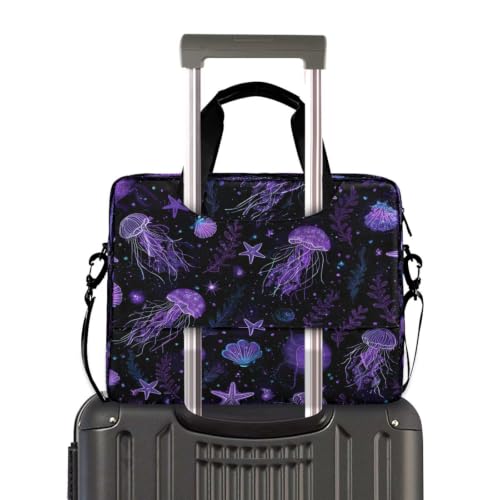 Funda compacta para portátil de medusas con correa acolchada y protección contra impactos 4