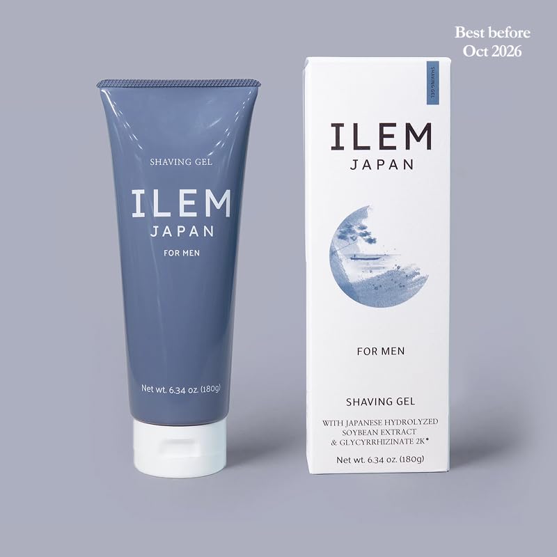 Image of ILEM JAPAN Shaving Gel For Men | Best Before Oct 2026 | Clear Non-Foaming Shave Gel |180 g