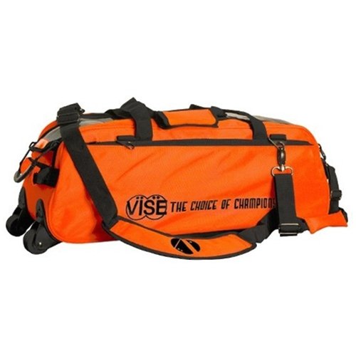 Vise Clear Top 3 Ball Roller Bowling Bag- Orange/Black () #TOP6