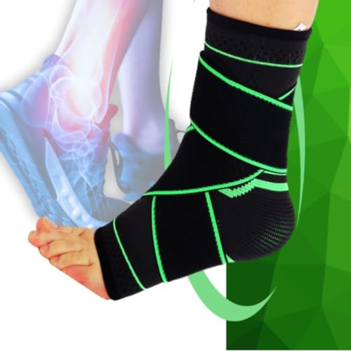 Tornozeleira Ortopédica de Compressão e Estabilização Elástica Ajustável Unisex
