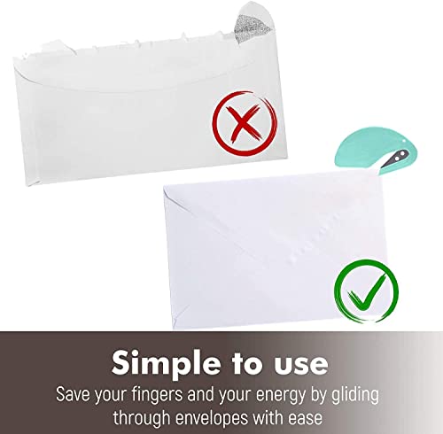 Letter Opener Plastic Razor Blade Paper Knife/Envelope Slitter Set In Sharp Black, 4 Pack #TOP1
