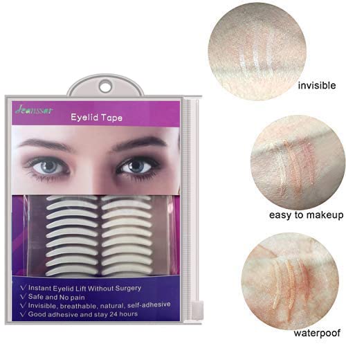 Miniatura 2 de 400 cintas pequeñas para párpados invisibles (pegajosas en un lado), calcomanías de fibra médica para párpados, levantamiento instantáneo de