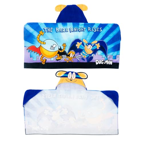 Image of Dog Man Supa Comic Kids Super Soft Bath /Pool /Beach Soft Cotton Terry Hooded Towel Wrap, 24 in x 50 in, (Officially Licensed Product) by Franco
