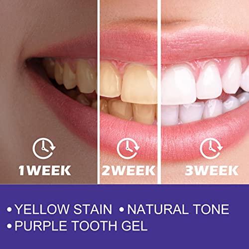 Creme dental roxo para clareamento dos dentes - Creme dental branqueador roxo corretor de cores com