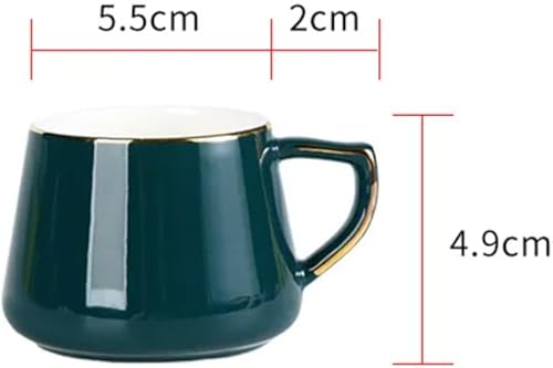 Miniatura 3 de El juego de té de cisne incluye 1 taza y 1 taza de platillo expreso, juego de tazas de cerámica de 3.7 onzas, juego de té de cisne de porcelana,