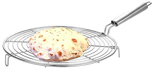 MSM Trades Barbeque Jali Roti Roast Grill Papad Roaster Chapati Toast Grill Steel Handle paneer tandoor net (20 cm)-image-19