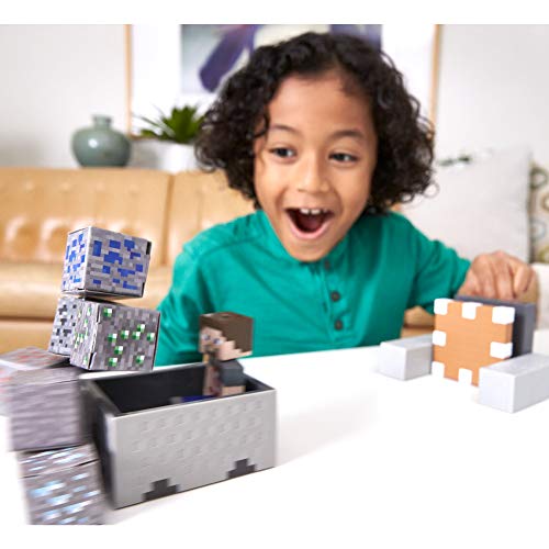 Mattel Minecraft GVL55 - Minecart Mayhem Spielset mit Steve-Figur und Zubehör, Spielzeug für Kinder ab 6 Jahren – Bild 3