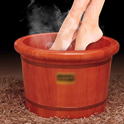 Spa de pies en madera maciza de cedro con diseño de masaje miniatura 5