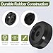 VYF Boat Trailer Keel Roller End Caps for Boat Trailer Roller Fits Keel, Spool Rollers and Bow Roller of The Ship Trailer, Black Rubber (3-1/2