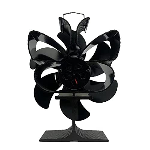 Generic Ventilador superior de fogão de 6 lâminas, alimentado por calor, silencioso, eficiente para