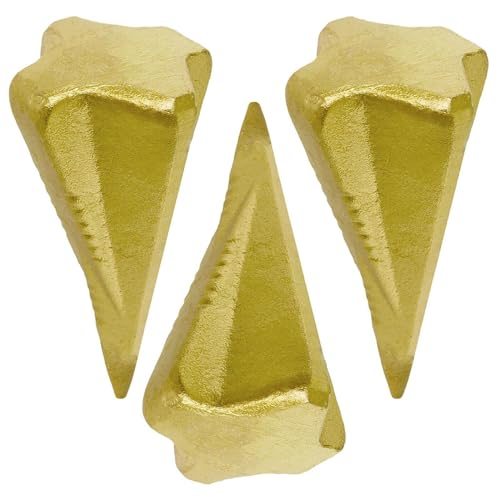 SPARES2GO Diamond Shape Log Splitter Wood Wedge (Pack of 3)