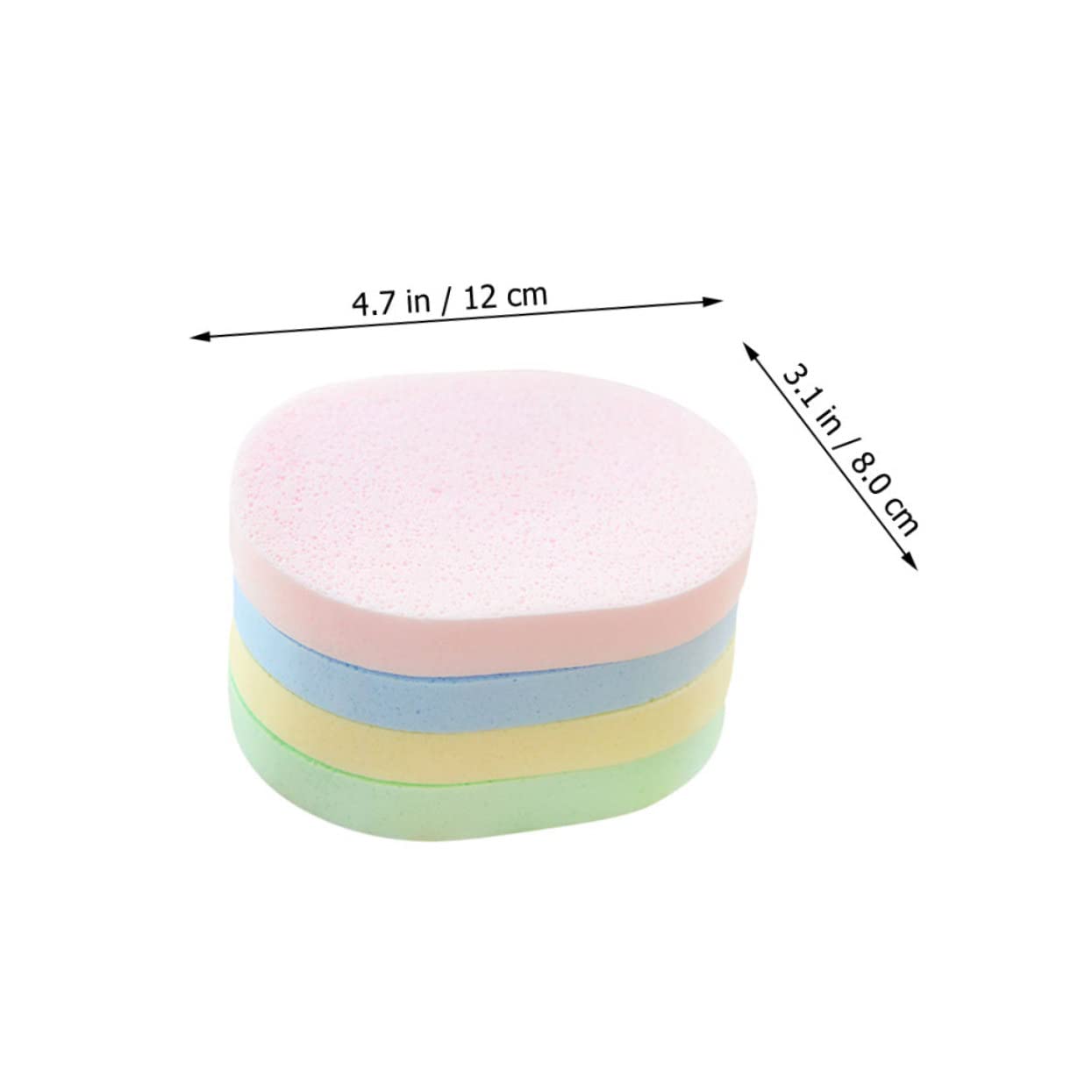 SHERCHPRY 8Pcs Thickened Facial Sponges Random Color Makeup Remover Pads for Skin Care and Cleansing Soft Skin Friendly Face Washing Tools