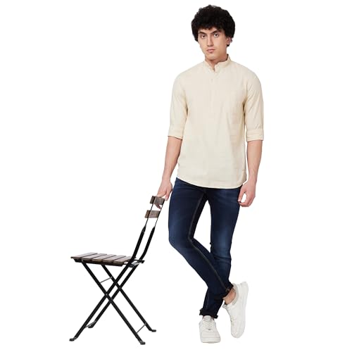 Image of Spykar Men's Regular Fit N /A Full Sleeve Solid Casual Shirts