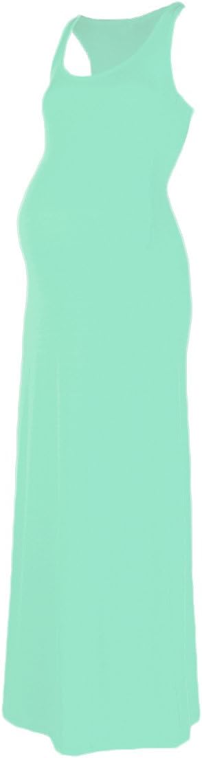 Beachcoco Women's Maternity Comfortable Jersey Maxi Dress (1XL, Mint)