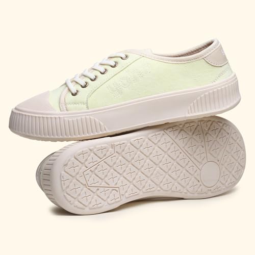 Image of YOHO Canvas CZ Sneakers for Women | Lightweight Casual Shoes | Everyday Comfort, Breathable Fit, Durable Grip Sole, Versatile Slip-On or Lace-Up Style, Trendy
