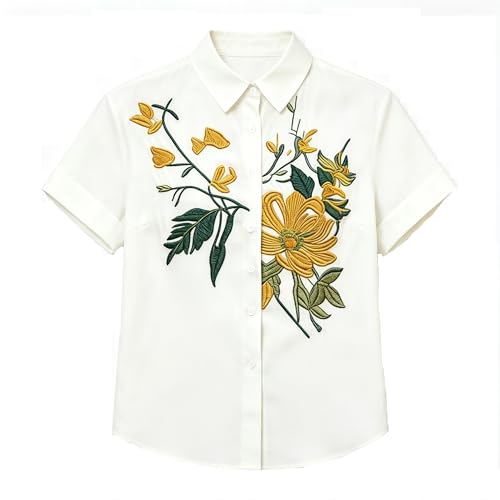 Chemisier en polyester blanc femme coupe régulière style streetwear