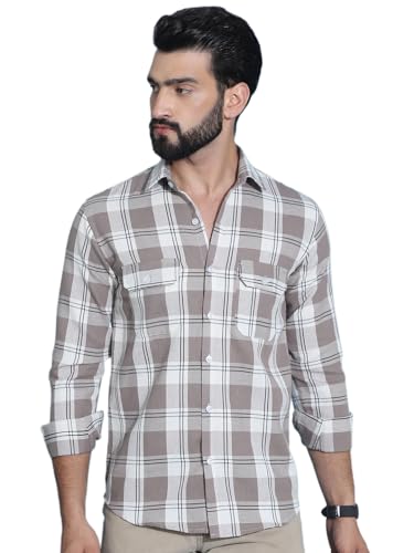 Image of Indian Needle Men's Checkered Regular Fit Shirts