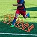 Lineslife Adjustable Agility Hurdles,4 Height Speed Training Hurdles, Portable Speed Training Equipment with Carry Bag for for Athletes,Kids,Soccer,Basketball,12 pcs