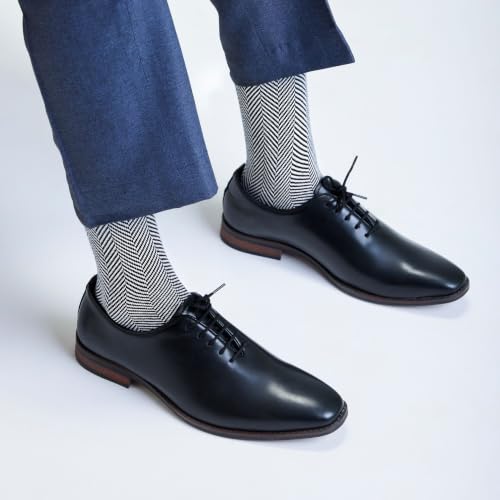 Image of Mint & Oak Long Socks For Men, Soft Cotton Calf Length Socks, Colorful Sock Gift For Men, Full Length & Odour Free, Funky Socks - Gift Box of 3