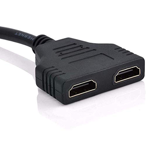 HDMI Splitter Adapter Cable HDMI Male 1080P to Dual HDMI Female 1 to 2 Way HDMI Splitter Adapter Cable for HDTV HD, LED, LCD, TV, Support Two TVs at The Same Time