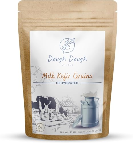 Dough Dough at home Milk Kefir Starter Culture, 15 Grams - Dehydrated easy to use