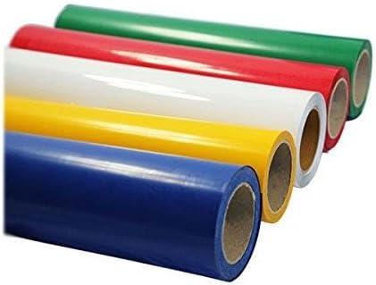 US Stock - 20" x 21 Yard/Roll HTV PVC Digital Heat Press Transfer Vinyl Film, Multy Colors (101 White)