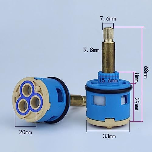 ZYNCUE 1 Pack 3 Way Shower Flow Diverter Valve Cartridge ABS Brass Tap Parts for Valore VS-1205 Tap Diverter Dimensions 33mm x 68mm