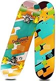 Skateboard Maple Wood, Complete 31x7.8 Inch Trick, Cruiser Beginners Longboard, Deck Adult Boys Girl