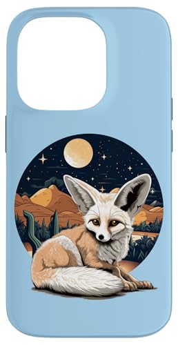 Mens Womens Kids Cute Night Desert Animal Lover Fennec Fox �X�}�z�P�[�X iPhone 14 Pro �p