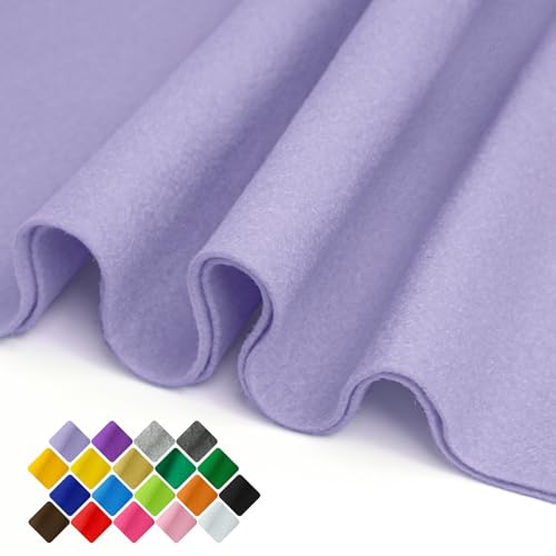 Image of 36 inch Wide Soft Felt Fabric by the Yard, 1.6mm Thick Durable & Flexible Craft Felt for Sewing, DIY Arts, Crafts and Decorations (Lavender /Lilac, 2 /3Y)